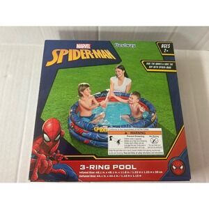 Marvel Spiderman Pool Ages‎ 2+ 48" X 48" Bestway New In Box 3-ring Pool Toddlers